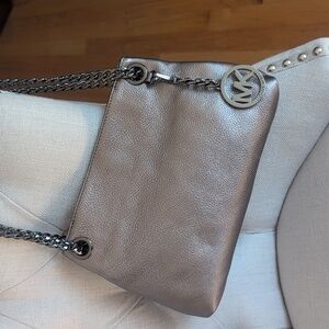 Michael Kors Jet Set Medium Chain Messenger Leather Bag; Rare And Spotless! Euc